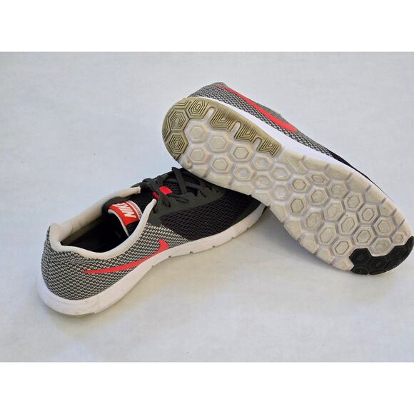 NIKE MENS ATHLETIC RUNNING SHOES SIZE 8.5 Red Black Gray - Picture 5 of 6